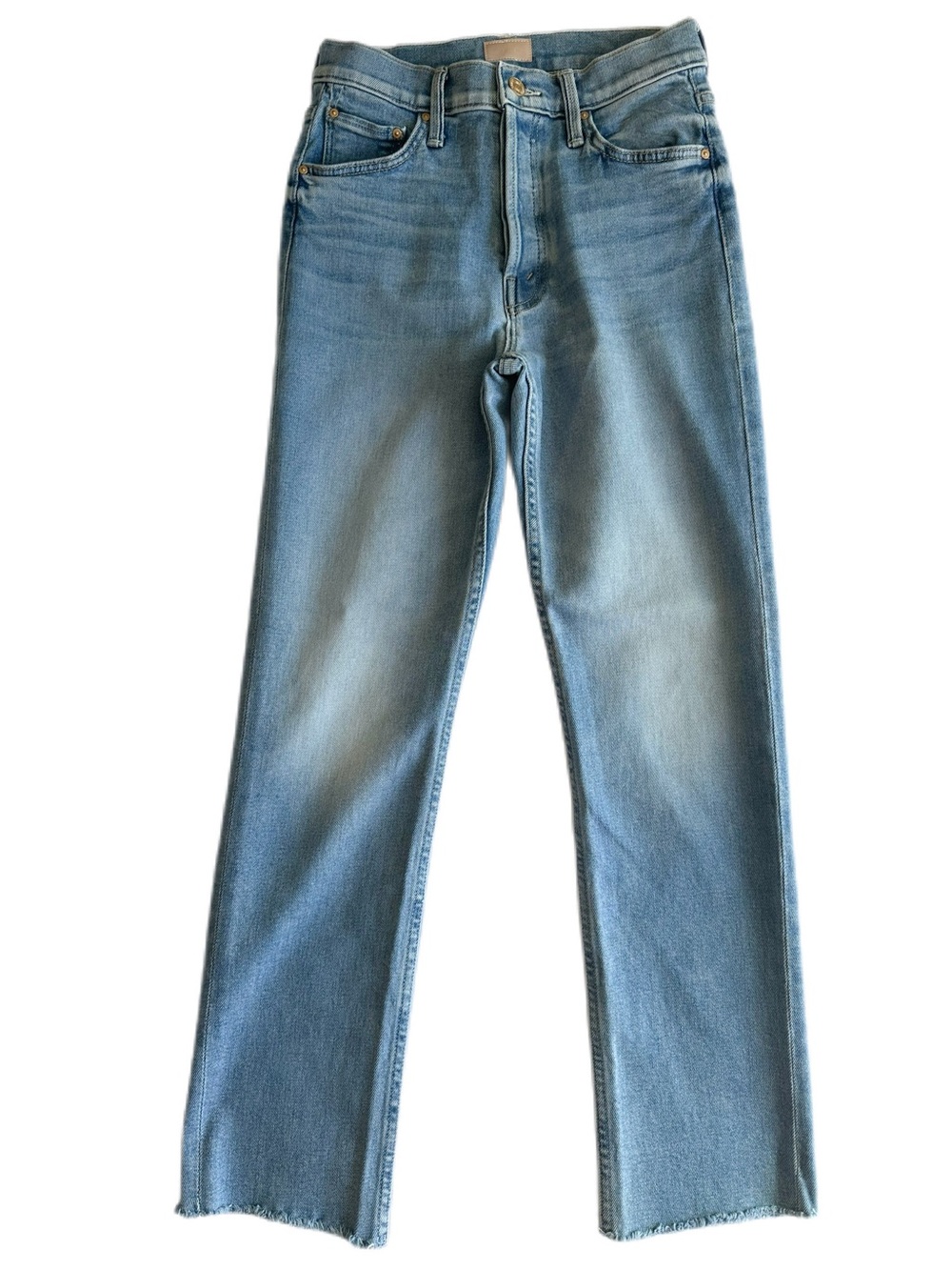 MOTHER The Tomcat Ankle Fray Kitty Corner Mid Rise Straight Jeans Size 26